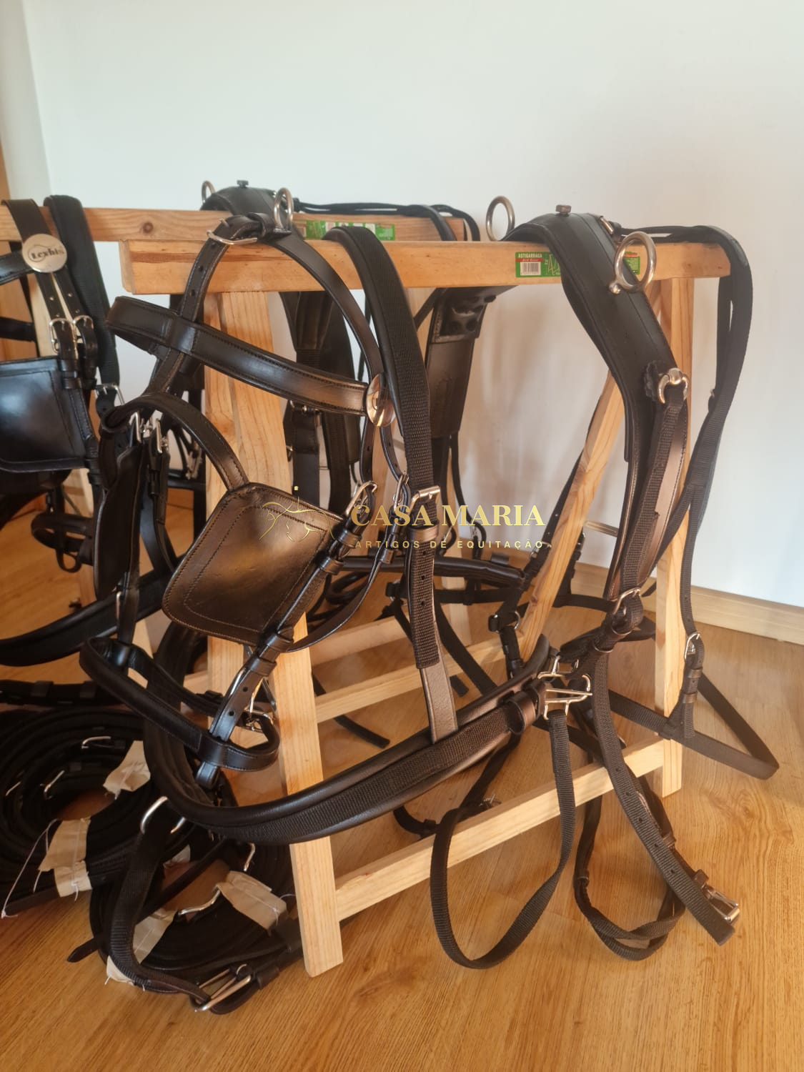 ARREIOS DE ENGATAR PARELHA COURO/NYLON