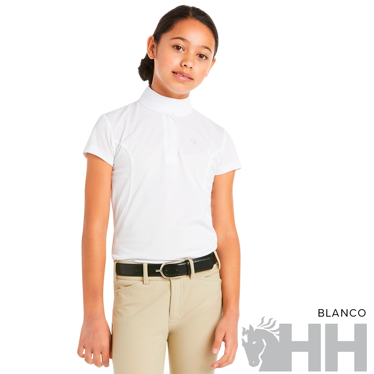 POLO CONCURSO ARIAT APTOS MANGA CURTA MENINA