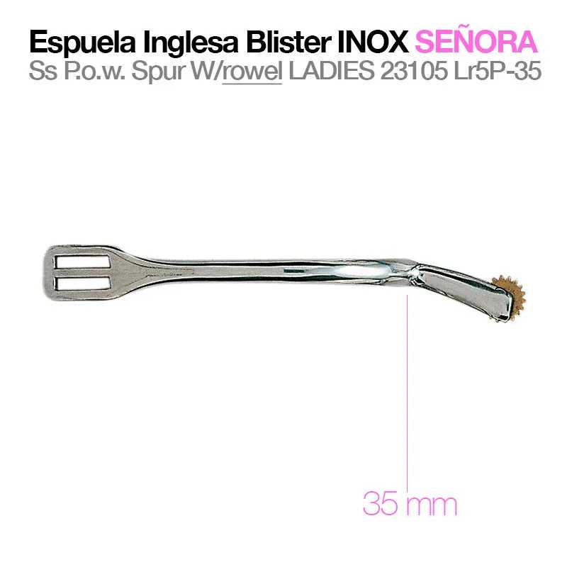 ESPORA INGLESA BLISTER INOX SENHORA 23105 LR5P-40