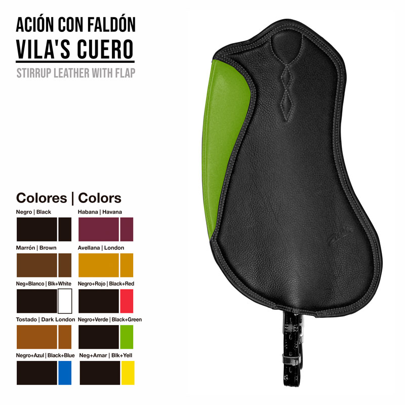 Selim para cavalo preto com pala verde