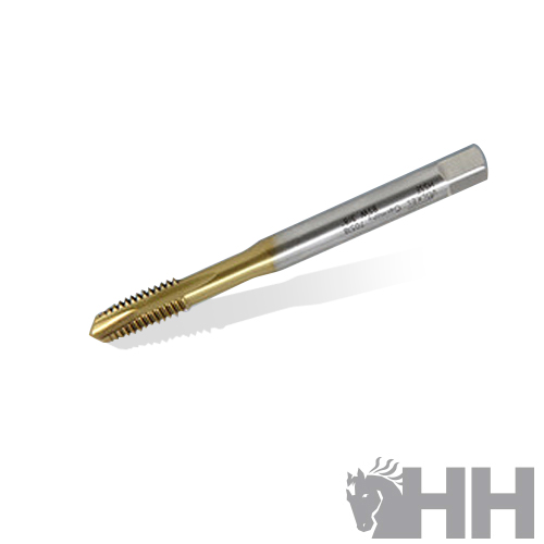Ferramenta metálica para roscagem com cabeça dourada e cabo prateado
