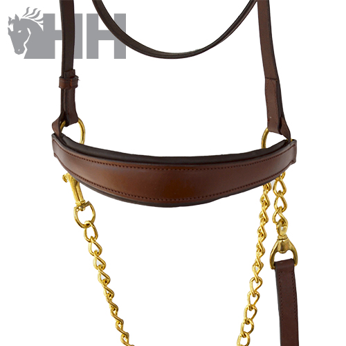 CABEÇADA PRESENTLOROS HH ECO COURO COM CORRENTE SEM TESTEIRA