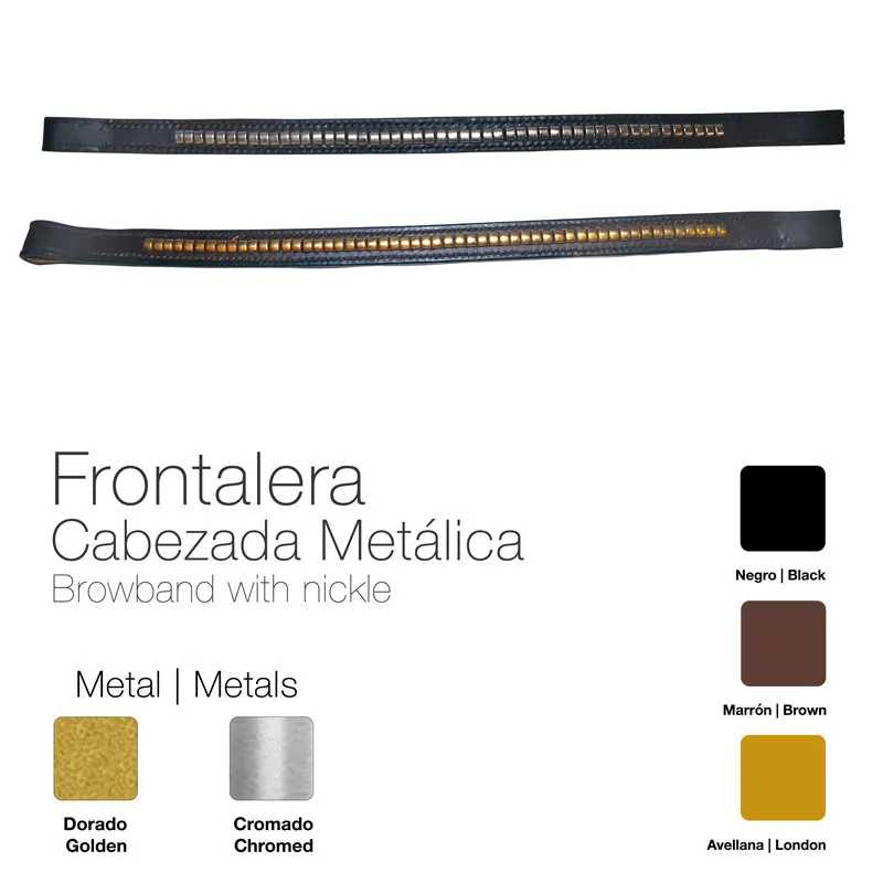 TESTEIRA METÁLICA PARA CABEÇADA CROMADO