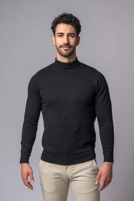 CAMISOLA GOLA ALTA PRETO