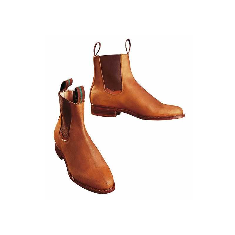 Botins MARJOMAN DE MEIA CANA DE PELE DE BEZERRO COM ELÁSTICO