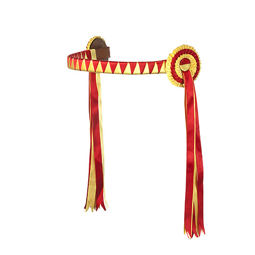 TESTEIRA PRESENTLOROS HH ECO COURO/TELA COM ROSETA