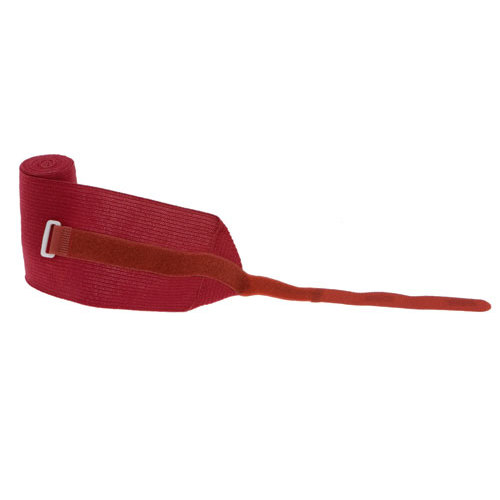 Faixa elástica cor-de-rosa com fivela metálica