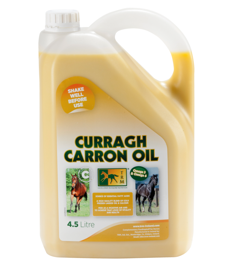 Recipiente de óleo para cavalos Curragh Carron Oil de 4,5 litros
