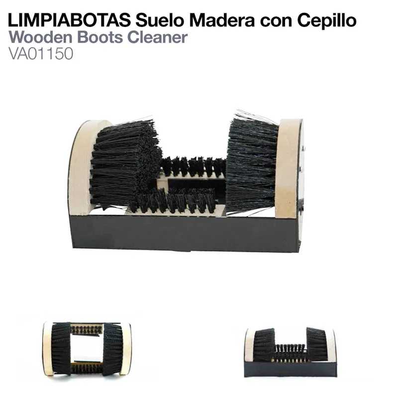 LIMPA BOTAS DE MADEIRA COM ESCOVA