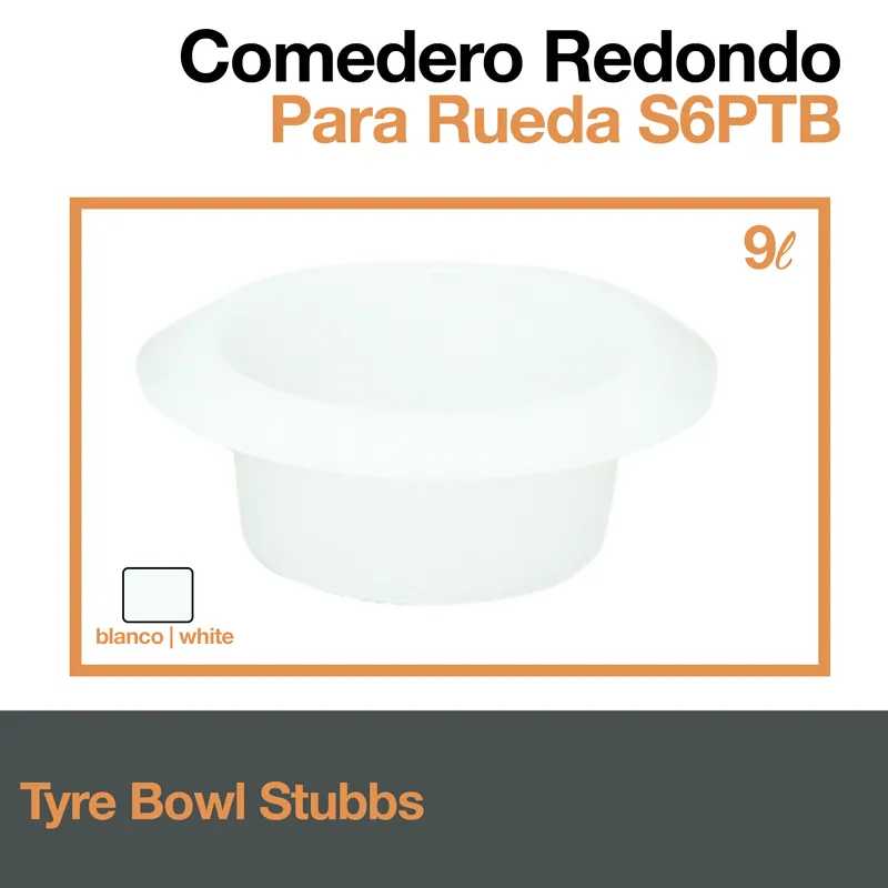 COMEDOURO REDONDO PARA RODA STUBBS S6PTB