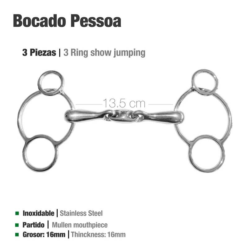 FREIO PESSOA 3-PEÇAS BBI INOX 12.5cm