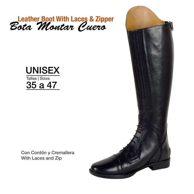 BOTA MONTAR ATACADOR/FECHO EFL162 PRETA 35