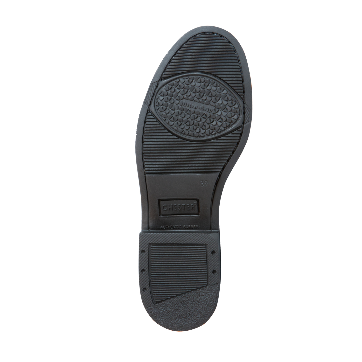 Sola preta de sapato com marca Clarks