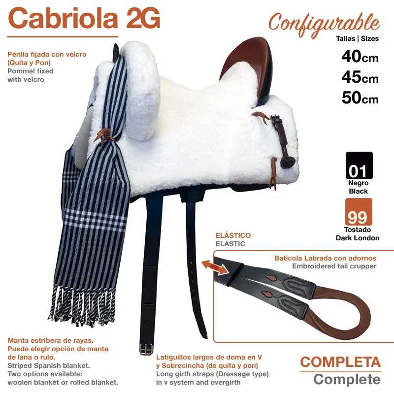 MONTURA ESPANHOLA ZALDI CABRIOLA 2G (COMPLETA)