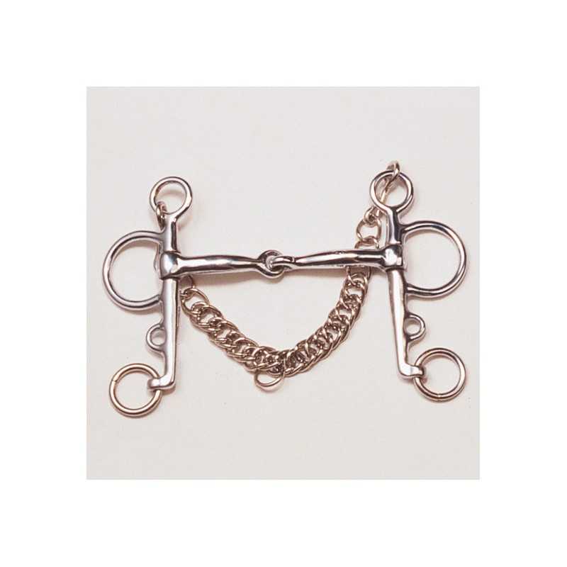 FREIO PELHAM ARTICULADO NIQUELADO