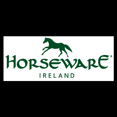 Logótipo da marca Horseware Ireland com cavalo verde escuro