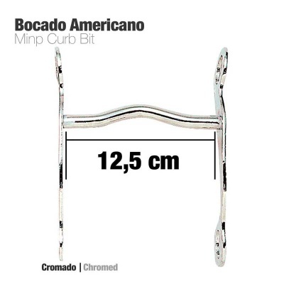 Bocado Americano cromado Minp Curb Bit 12,5 cm