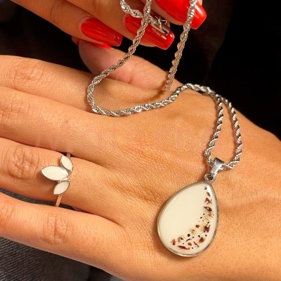 Pendente Gota Cordão Umbilical/Cinzas