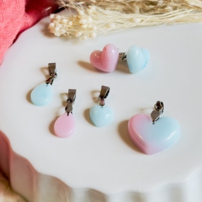 Pendente Coração de Leite - Colorido