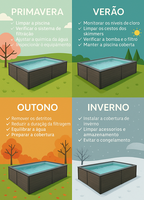 Checklist de manutenção para cada estação do ano (primavera/verão/outono/inverno)