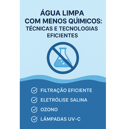Água limpa com menos químicos: técnicas e tecnologias eficientes