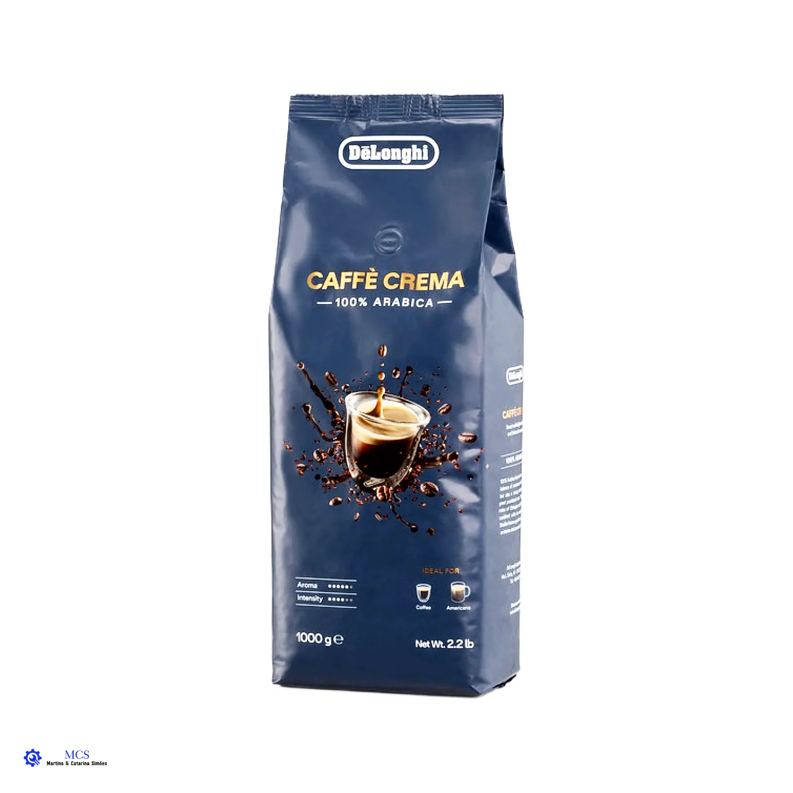 De’Longhi Caffè Crema DLSC618 – Grãos de Café 100% Arábica, Torra Leve, 1kg e 250g De’Longhi Caffè Crema DLSC618 – Grãos de Café 100% Arábica, Torra Leve, 1kg e 250g