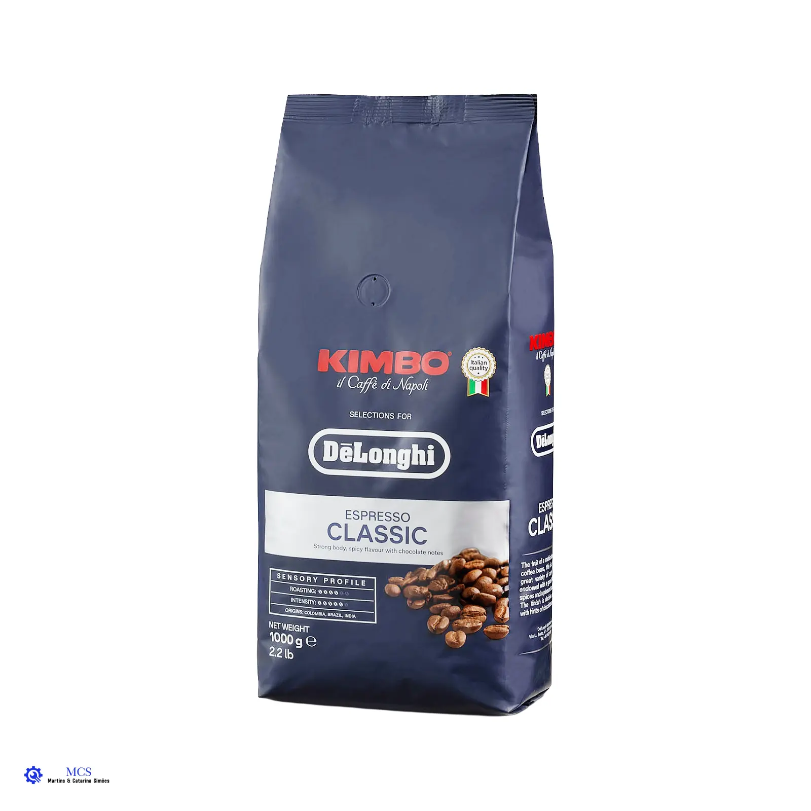 Café em Grão Kimbo Classic DLSC611 | De’Longhi – 35% Arabica 65% Robusta Café em Grão Kimbo Classic DLSC611 | De’Longhi – 35% Arabica 65% Robusta