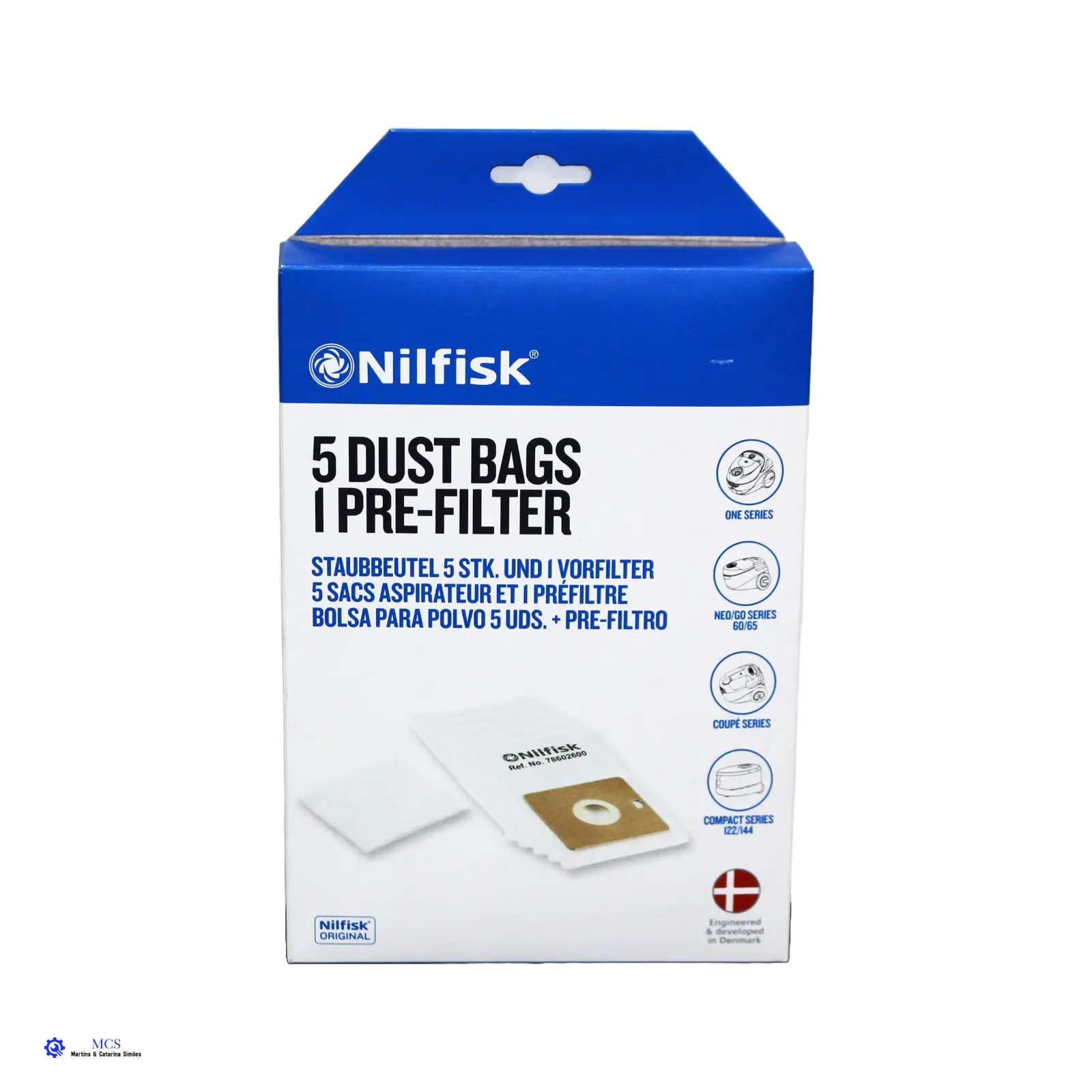 Sacos de aspirador Nilfisk Coupe, Go, One, Compact Sacos de aspirador Nilfisk Coupe, Go, One, Compact