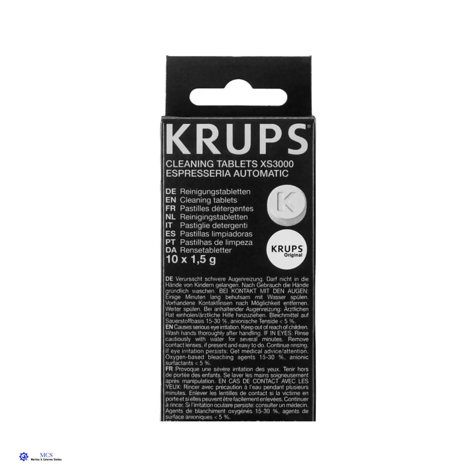 Pastilhas Limpeza maquina café Krups XS3000 Pastilhas Limpeza maquina café Krups XS3000