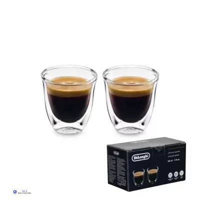 Copos de Vidro Duplo De’Longhi para Expresso – 90 ml (Conjunto de 2) | Ref. DLSC310