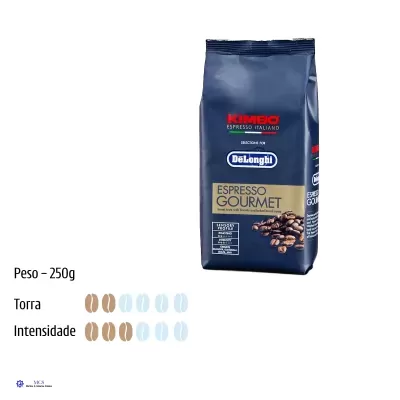 Conjunto Degustação de Café em Grão De’Longhi Kimbo – 4 Blends + 2 Copos Espresso (DLSC316)