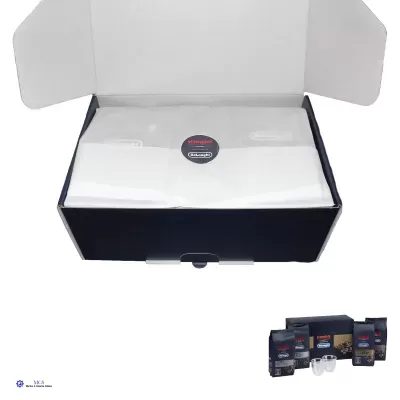 Conjunto Degustação de Café em Grão De’Longhi Kimbo – 4 Blends + 2 Copos Espresso (DLSC316)