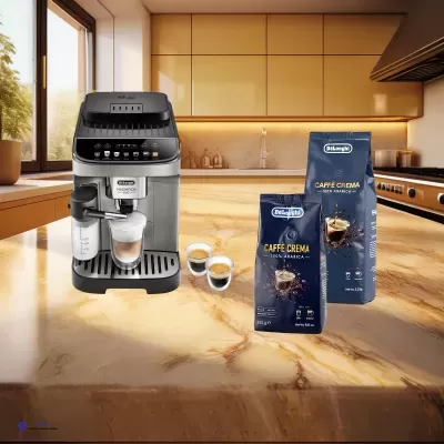 De’Longhi Caffè Crema DLSC618 – Grãos de Café 100% Arábica, Torra Leve, 1kg e 250g
