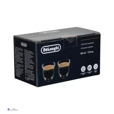 Copos de Vidro Duplo De’Longhi para Expresso – 90 ml (Conjunto de 2) | Ref. DLSC310