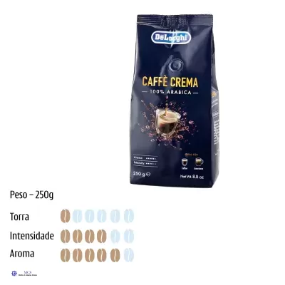 De’Longhi Caffè Crema DLSC618 – Grãos de Café 100% Arábica, Torra Leve, 1kg e 250g