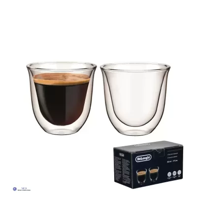 Copos de Vidro Duplo De’Longhi para Expresso – 90 ml (Conjunto de 2) | Ref. DLSC310