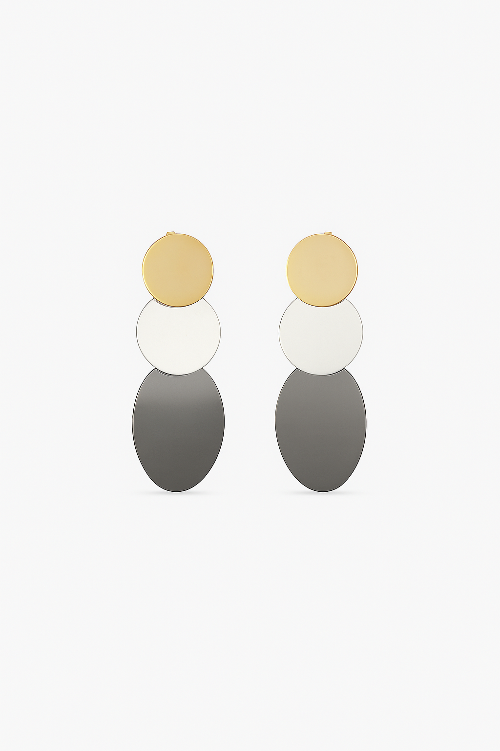 Brincos Três Elos Tricolor