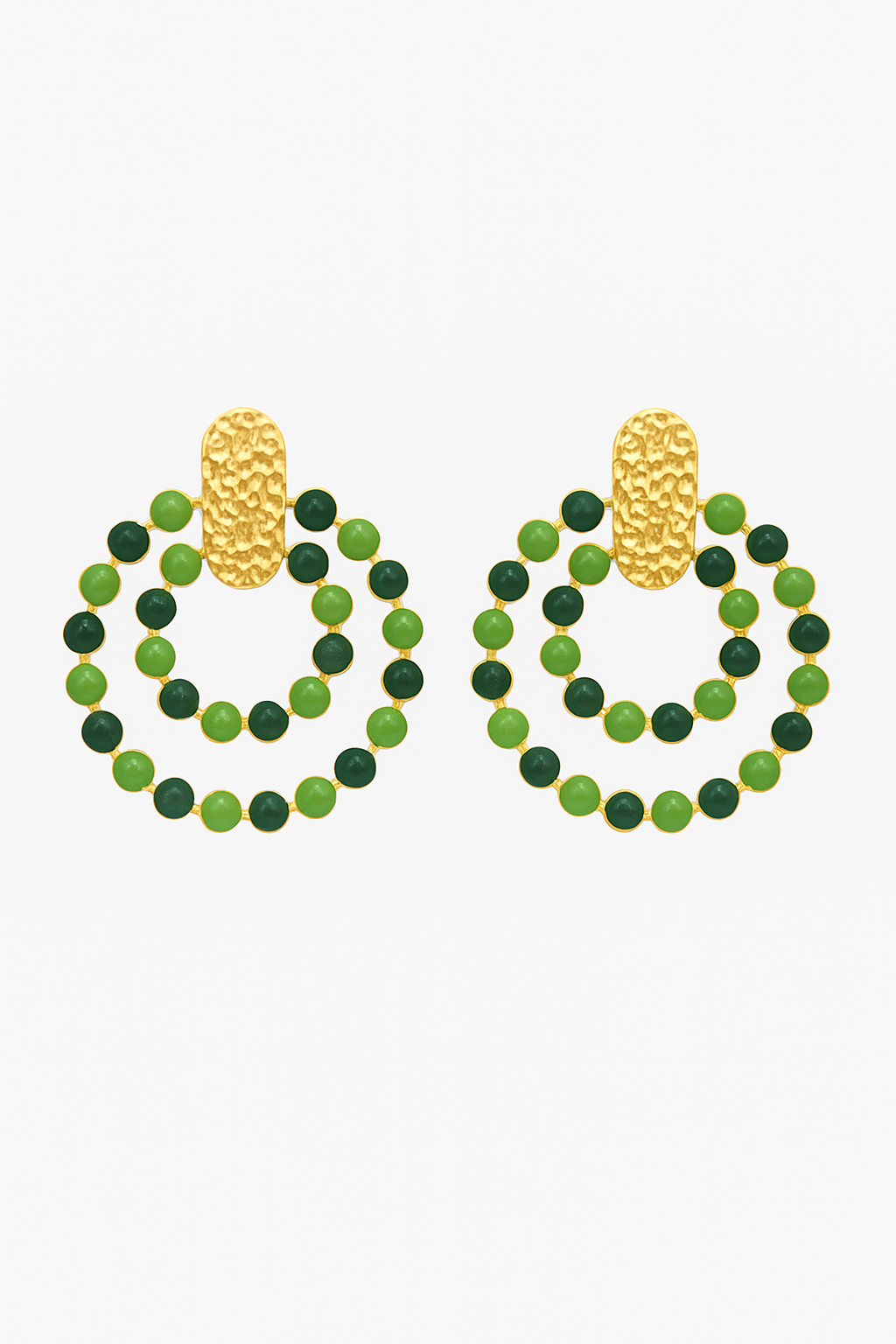 Brincos Jade Dourado