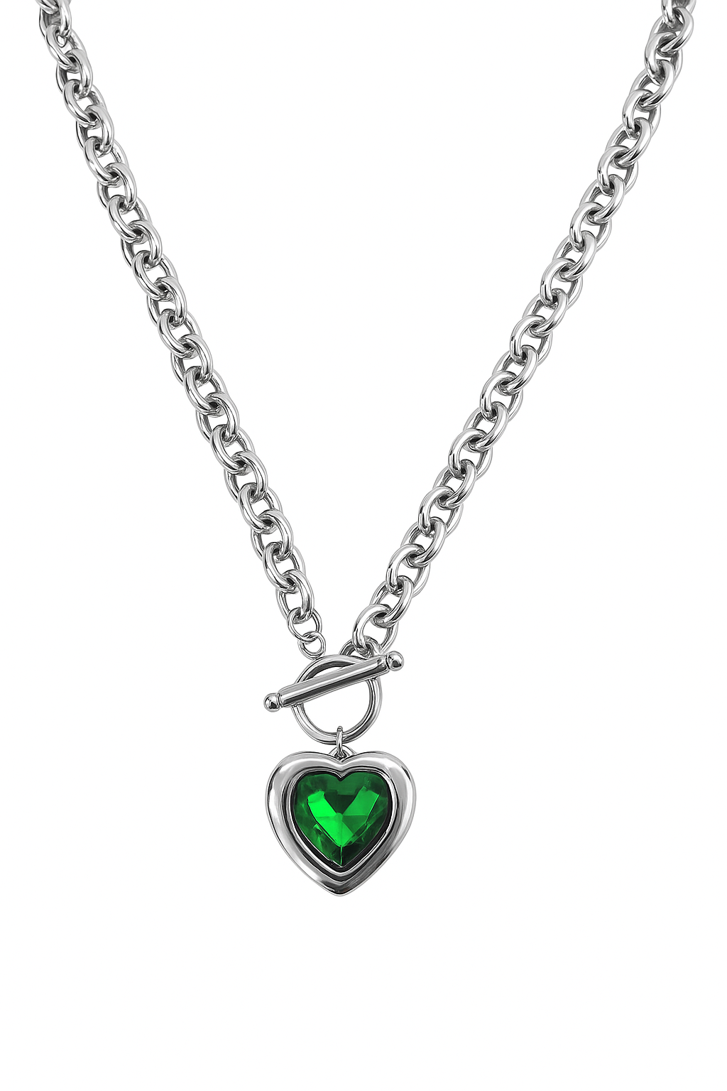 Colar Coração Prateado Lux