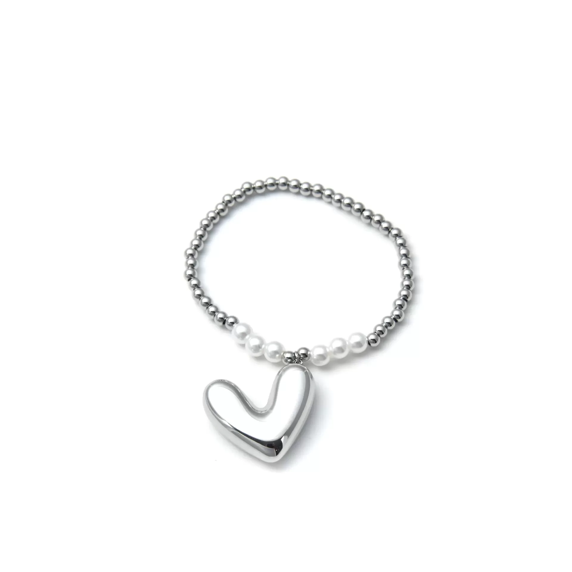 Pulseira Coração Pérola