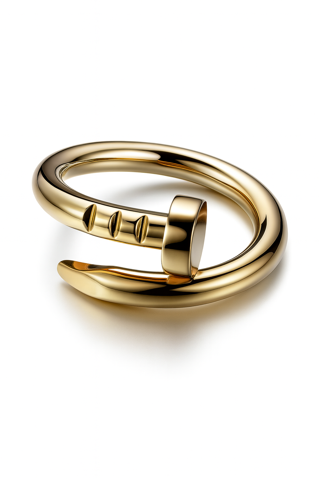 Anel dourado estilo prego