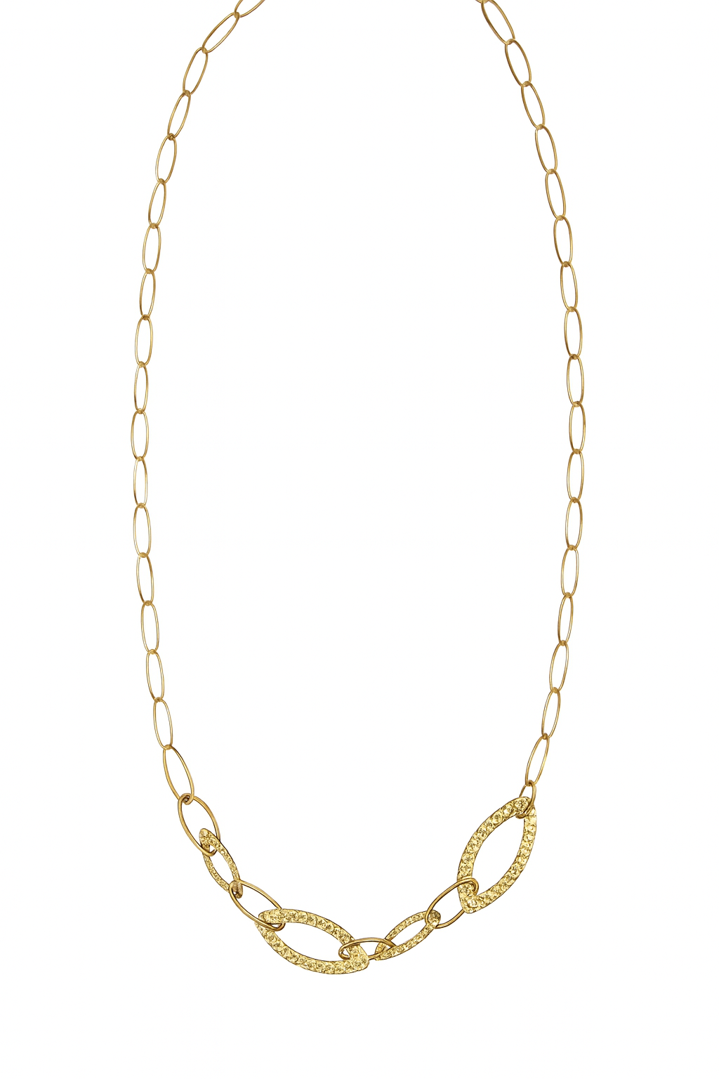 Colar Elo Martelado Oval