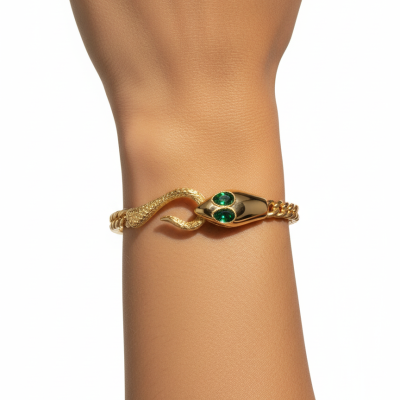 Pulseira Serpente Esmeralda