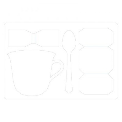 Sizzix Scoreboards L Chávena 3d e Colher