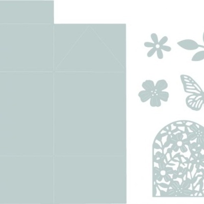 Sizzix Thinlits Die Set 6PK - Floral Favour Box