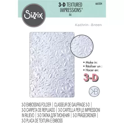 Sizzix • 3-D Textured Impressions Embossing Folder Lacey by Kath Breen