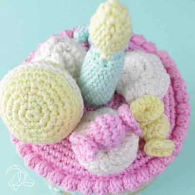 Kit Crochet - Bolo de Aniversário com números