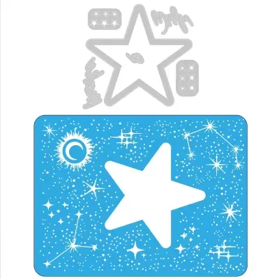 Sizzix Impresslits Embossing Folder Celestial by Jen Long