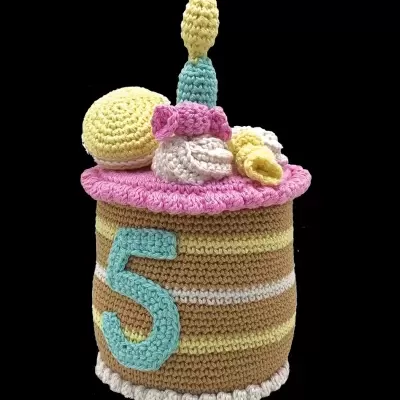 Kit Crochet - Bolo de Aniversário com números