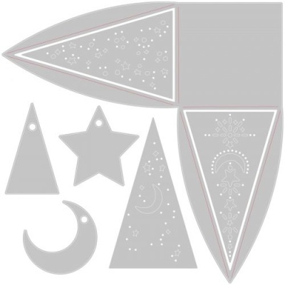 Sizzix Thinlits Die Set 7PK - Celestial Favor Box